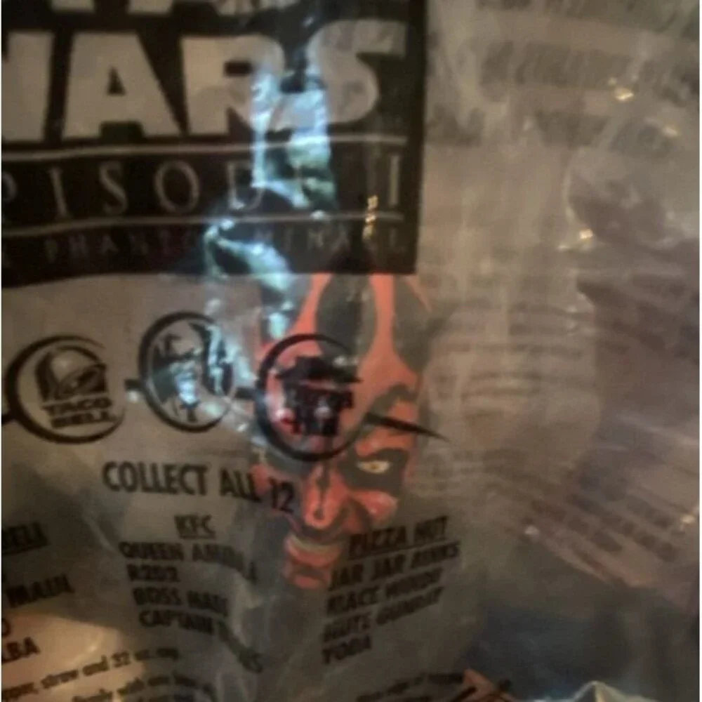 Star Wars Episode I Taco Bell Promo Lot: Cup w/ Toy Bag & Tokens (1999)